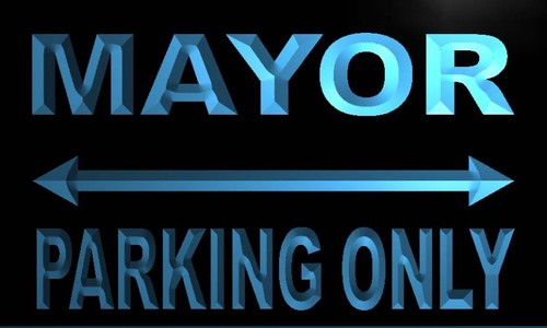 Mayor Parking Only Neon Light Sign
